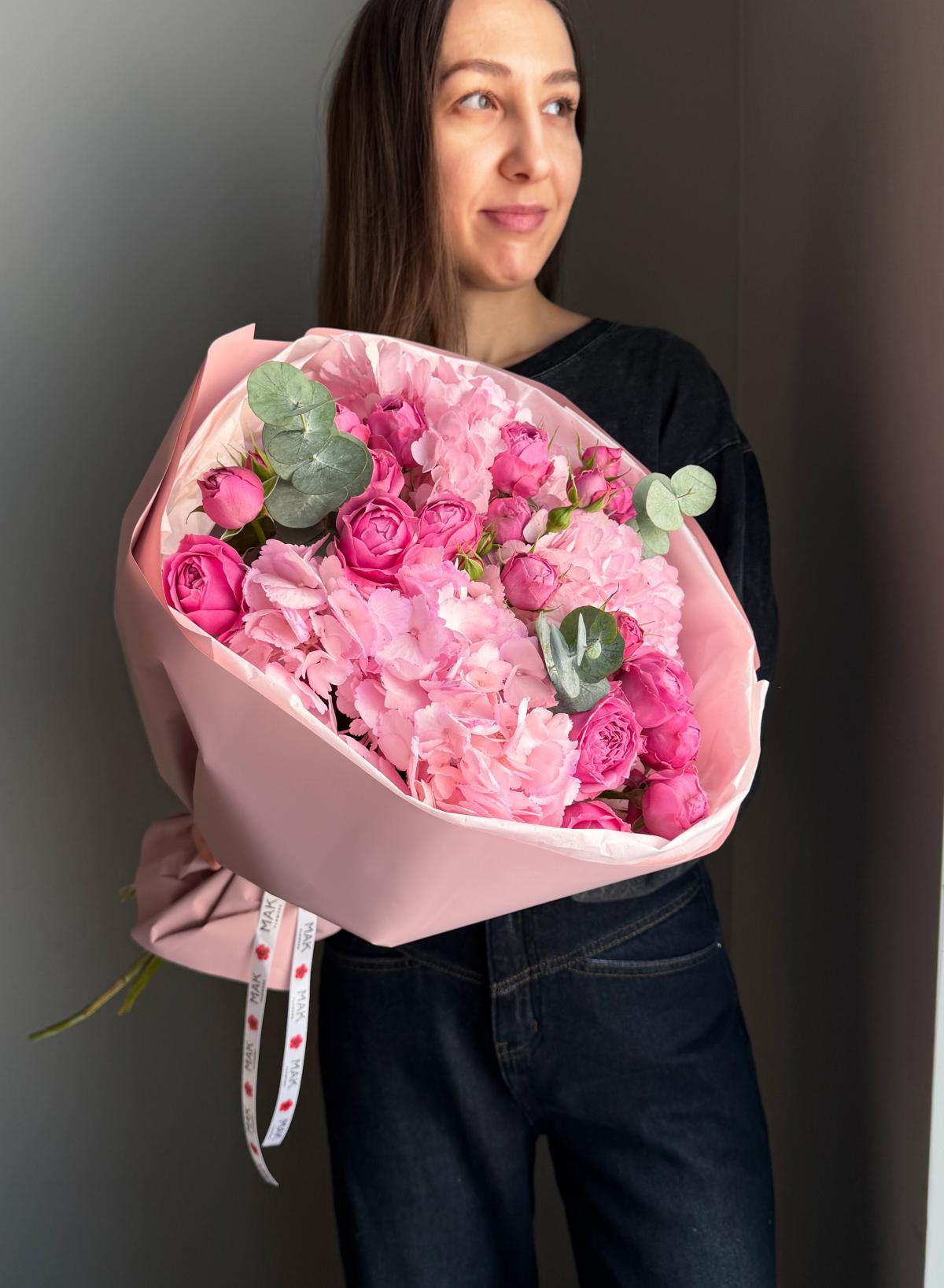 Букет #271 Гортензия, розы